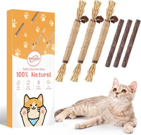 6 Pack Silvervine Sticks for Cat, Natural Catnip Toys – Essentials for Cats - 6 Pack