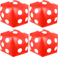 Mototo 4 pack jumbo inflatable dice in red, white, black and blue