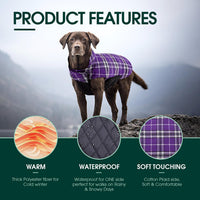Kuoser Waterproof Dog Coat - Purple / Small (Pack of 1) - image 2