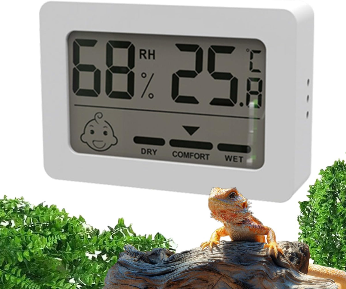 Reptile Thermometer and Hygrometer - KD40-White / 1Pack