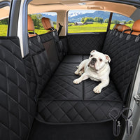 Dog Car Seat Cover for Back Seat with Safety Belt Universal Fit – Essentials for Dogs - Hard Bottom Black / Truck