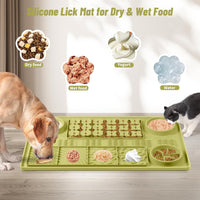 Silicone Snuffle Mat for Dogs 23.6"x 15.7" Large Slow Feeder Mat - Green:32"x20" - image 2