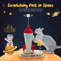PETEPELA Mushroom Cat Scratching Post for Kittens & Small Cats - Rocket Red / 24.8" - image 2