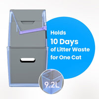 Neakasa XL Cat Litter Disposal Bin with 4-Months Supply Refill Bags – Daily Care for Cats - Grey / XL - image 2