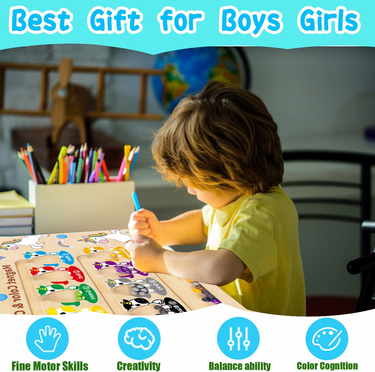 Dinosaur Toys, Magnetic Color and Number Maze - Kids Edition - image 2
