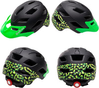 OnBros Kids Bike Helmet Boys Girls Youth Visor Adjustable 50-57CM – Fun for Kids & Family - B-Black Pistachio [NEW] - image 2