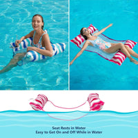 Jasonwell Inflatable Pool Hammock Float - Blue&Rose / Large / 2 - image 3