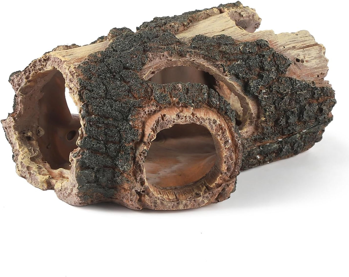 IBWell Aquarium Wood Fish Tank Decorations，Resin Fake Logs Terrarium - 5.3"*2.0"*8.9"