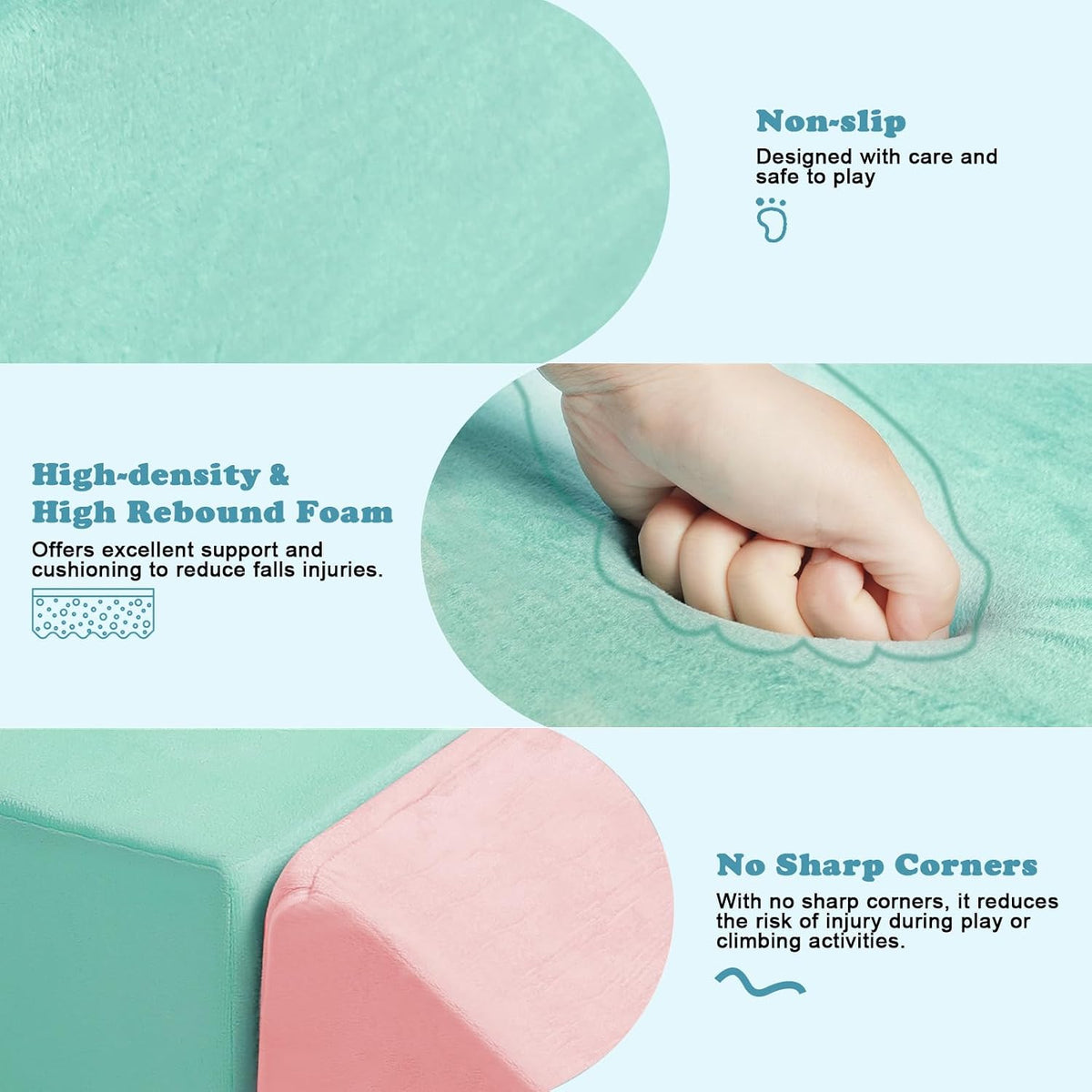 HHH HIKECUCAN 4-piece soft foam climbing blocks for toddlers with built-in ball pit - view 9