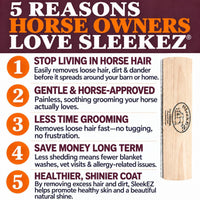 SleekEZ Dog Brush for Shedding, Patented Deshedding Dog Brush - Horse Brush - image 2