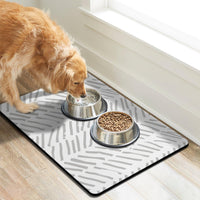 Dog Food Mats for Floors Absorbent, Pet Cat Food Mat - XL(24"×32") / 02-White - image 4