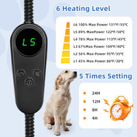 Pet Heating Pad for Cats Dogs Electric Heated Bed Waterproof Warming - Paw Grey / Large:23.6x35.4in - image 4