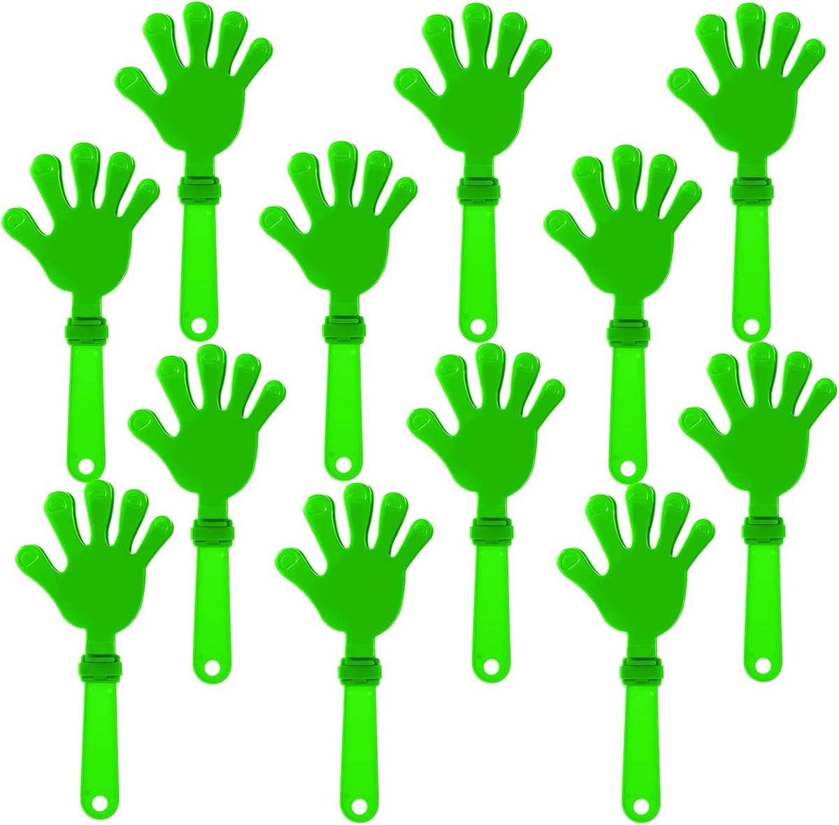 ZCYSRLQIN 12 pack hot pink plastic hand clappers noisemakers, 7.5 inch - view 5