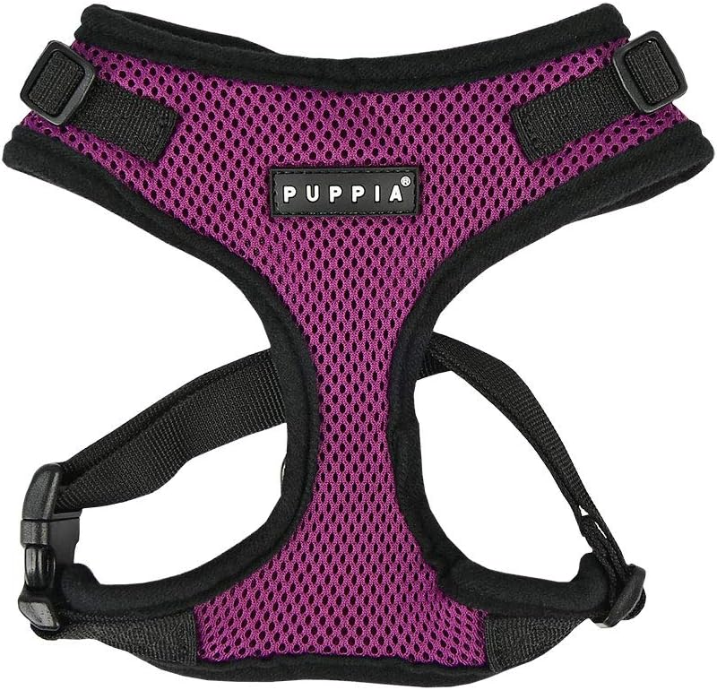 Authentic Puppia RiteFit Harness with Adjustable Neck - Purple / Medium