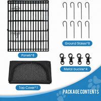 Puppy Pet Playpen 8 Panel 24 Inch Indoor Outdoor Metal Portable - 36"H x 24"W, 8 Panels with Octagonal Top Cover - image 3