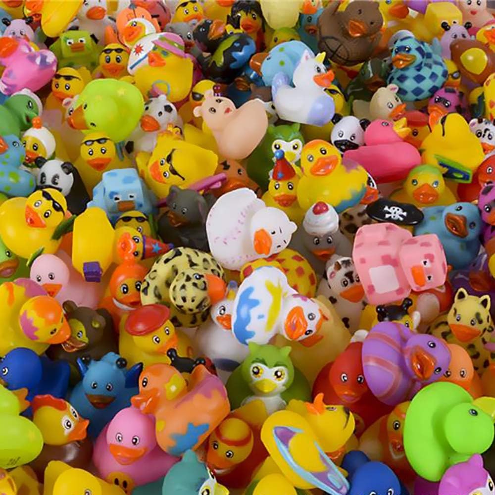 100 Assortment Rubber Duck Toy Duckies for Kids - 10-Pack - image 2