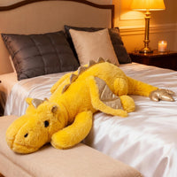 ARELUX Large 36in Cute Dragon Stuffed Animals Plush Toy Soft Matcha - Yellow / 50inch