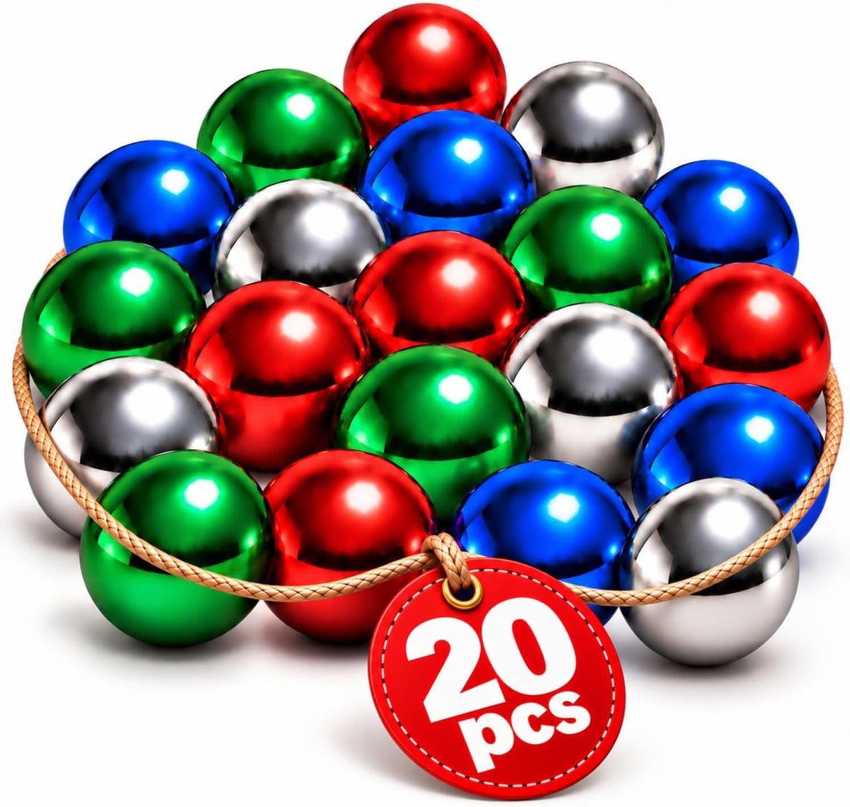 [20 PACK] Colored Marbles For Marble Run