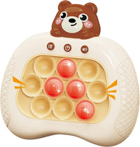 Pop Game, Light Up Fidget Toy for Kids & Adults - Cute Grizzly Bear