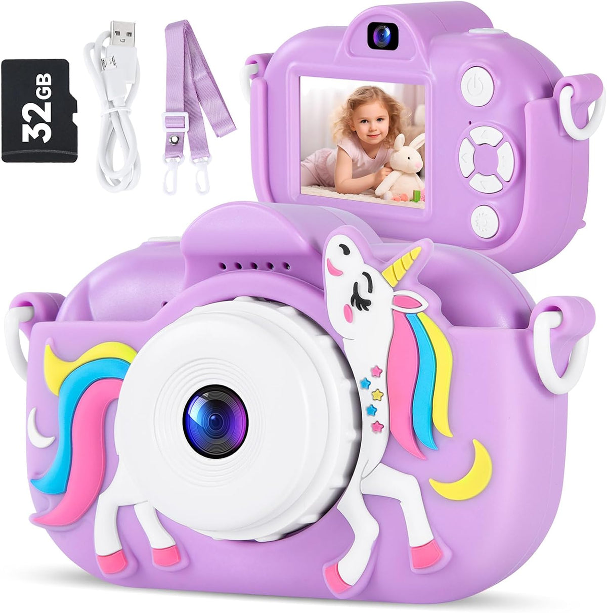 MAVOKIS Kids Camera Digital Camera for Age 3-8 - Purple