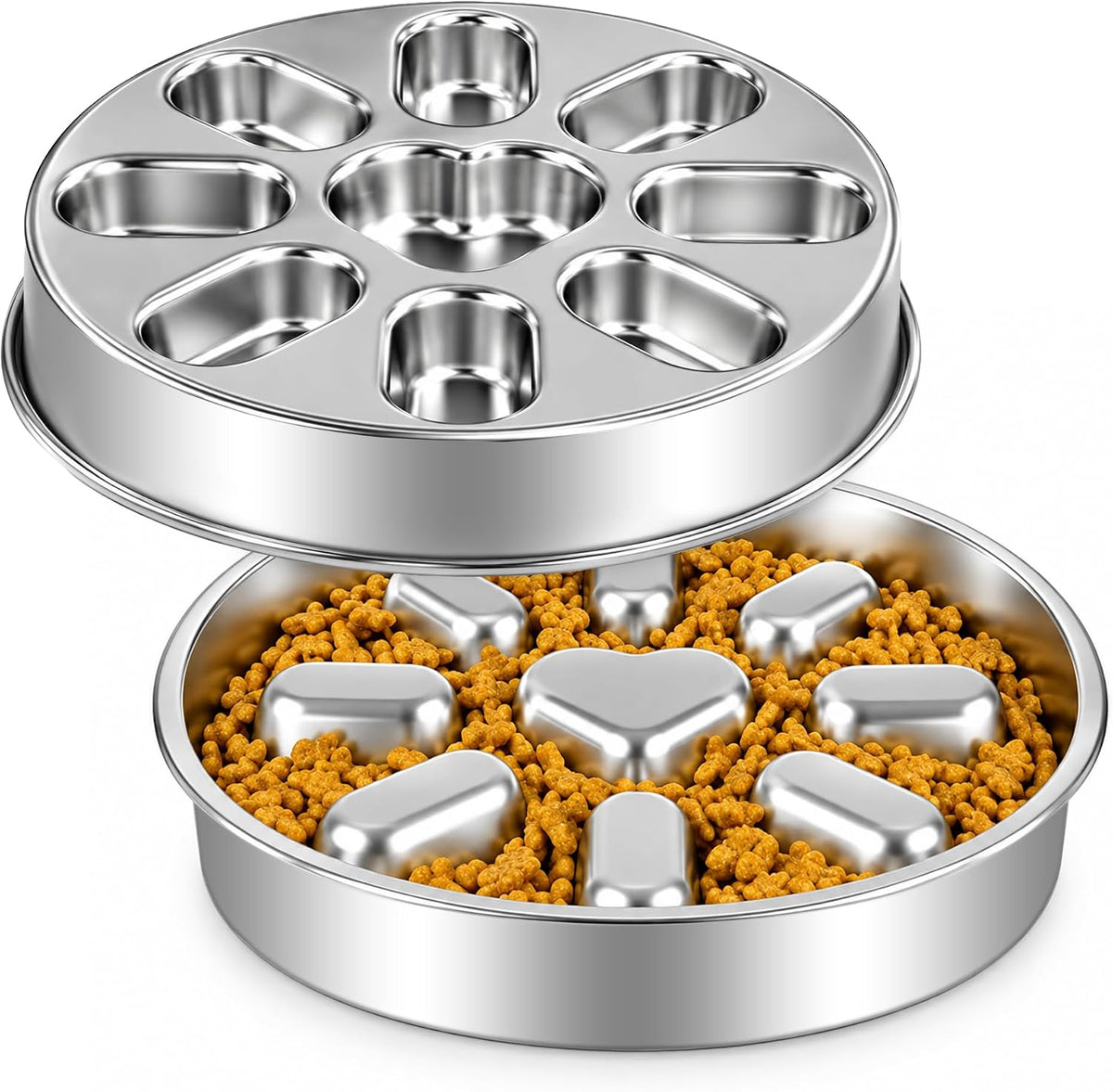 Slow Feeder Dog Bowls with Non-Slip Mat - 2 Cup Single Pack