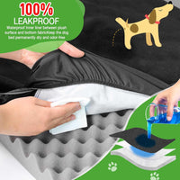 Dog Bed Covers Replacement Washable 100% Waterproof Soft Dog Bed - 30x20inch / Black - image 3