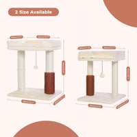 Cat Tree Tower for Large Cats Cat Scratching Post with Bed 20X16” – Essentials for Cats - Large / Beige - image 2