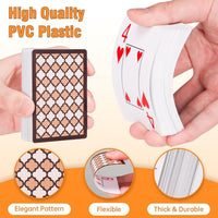 Teskyer Waterproof Plastic Playing Cards, 2 Decks, Large Index – Fun for Kids & Family - 2 Pack (Large Index) - image 3