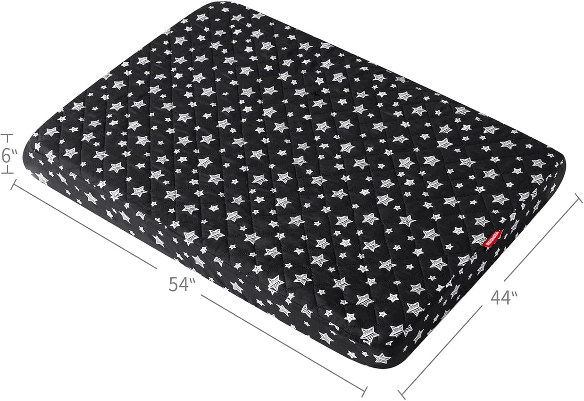 Waterproof Dog Bed Covers Replacement Lovely Grey Star Print - Black Star / 44 x 54 x 6 inch - image 3
