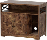 Cat Litter Box Enclosure, Hidden Litter Box Furniture with Scratch Pad, Farmhouse Indoor Cat House Washroom End Table, Rustic Brown