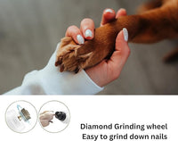 GajetNest Professional Pet Nail Grinder for Dogs and Cats, 2 Speeds LED Light USB Charging Low Vibration, Quiet, Cordless Ergonomic Long Lasting Battery, Safety Guard