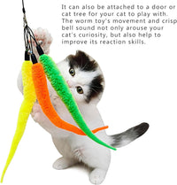 miwoowim 12 Pack Cat Wand Toy Refills with Bells - 10 Worms Refill - image 4