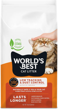 World's Best Cat Litter Low Tracking & Dust Control, Unscented - 15lb