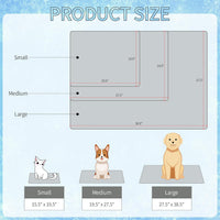 NACOCO Summer Pet Cooling Mat - L: 27.5'' x 38.5'' / Grey Shark - image 4