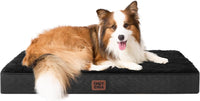 EHEYCIGA Orthopedic Dog Bed Large with Removable Washable Cover - 36*27*3.5 inches / Black