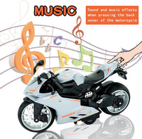 CYYSFIVQZ red 1:12 die cast motorcycle toy with lights, sounds and pull back motor - view 15