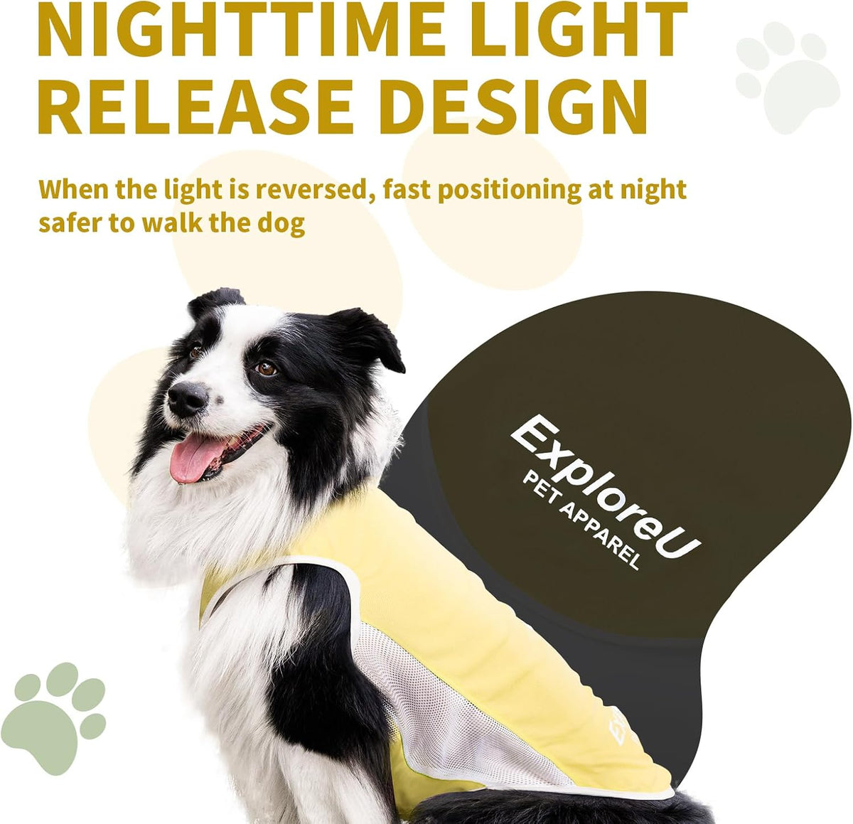 Dog Cooling Vest with Soft Stretchy Sun Protection, XL - Large (44-55lbs) / Melon Green+Soft Yellow - image 2