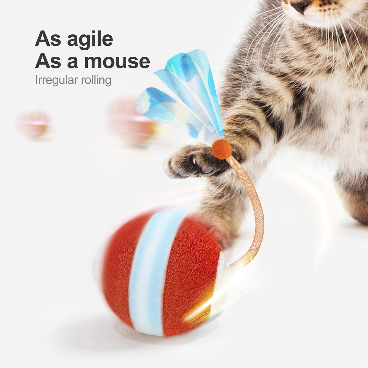 Jkanti Interactive Cat Toys for Indoor Cats - Orange - image 2