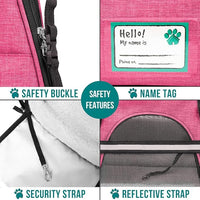 PetAmi Airline Approved Pet Carrier for Cat, Soft Sided Dog Carrier for Small Dog, Cat Travel Supplies Accessories Indoor Cat, Ventilated Pet Carrying Bag Medium Large Kitten Puppy, Large Heather Pink