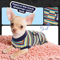 Dog Surgery Suit, Surgical Suit for Dogs, Dog Onesie for Surgery – Essentials for Dogs - Xxl(back:24.8-29.5in,wt:75+lbs) / Dark Blue Stripes - image 4