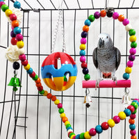 13Pcs Parrot Swing Chew Toys Bird Perches Platform with Climbing - 15 pcs - image 3