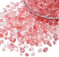 LAIDANLA Rose Quartz Crushed Stone Crystal Chips Bulk - Watermelon Red / 0.22 Pound-（0.2"-0.28"） - image 3