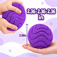 Fuzz Ball Squishy Stress Ball - Purple Ball - image 4