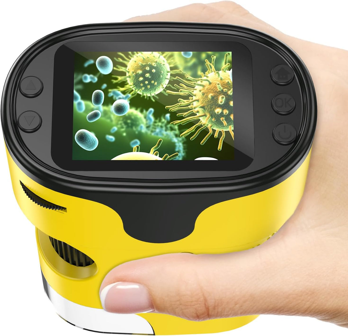 Kids Digital Microscope Science Gift: Complete STEM Toy Kit for Ages - Yellow