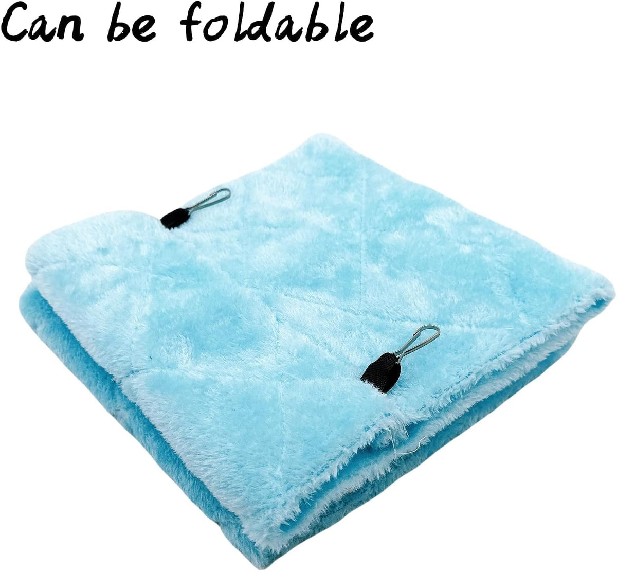 2Pcs Bird Tent Plush Hammock Hanging Warm Hut Nest for Cage - Blue(M)2Pcs - image 4