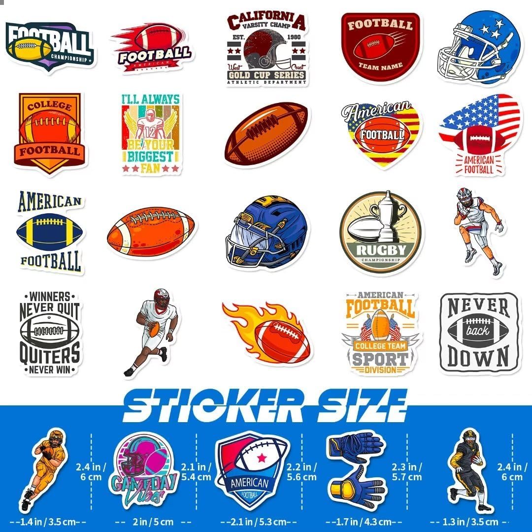 100PCS Vintage Christmas Stickers - Football - image 2
