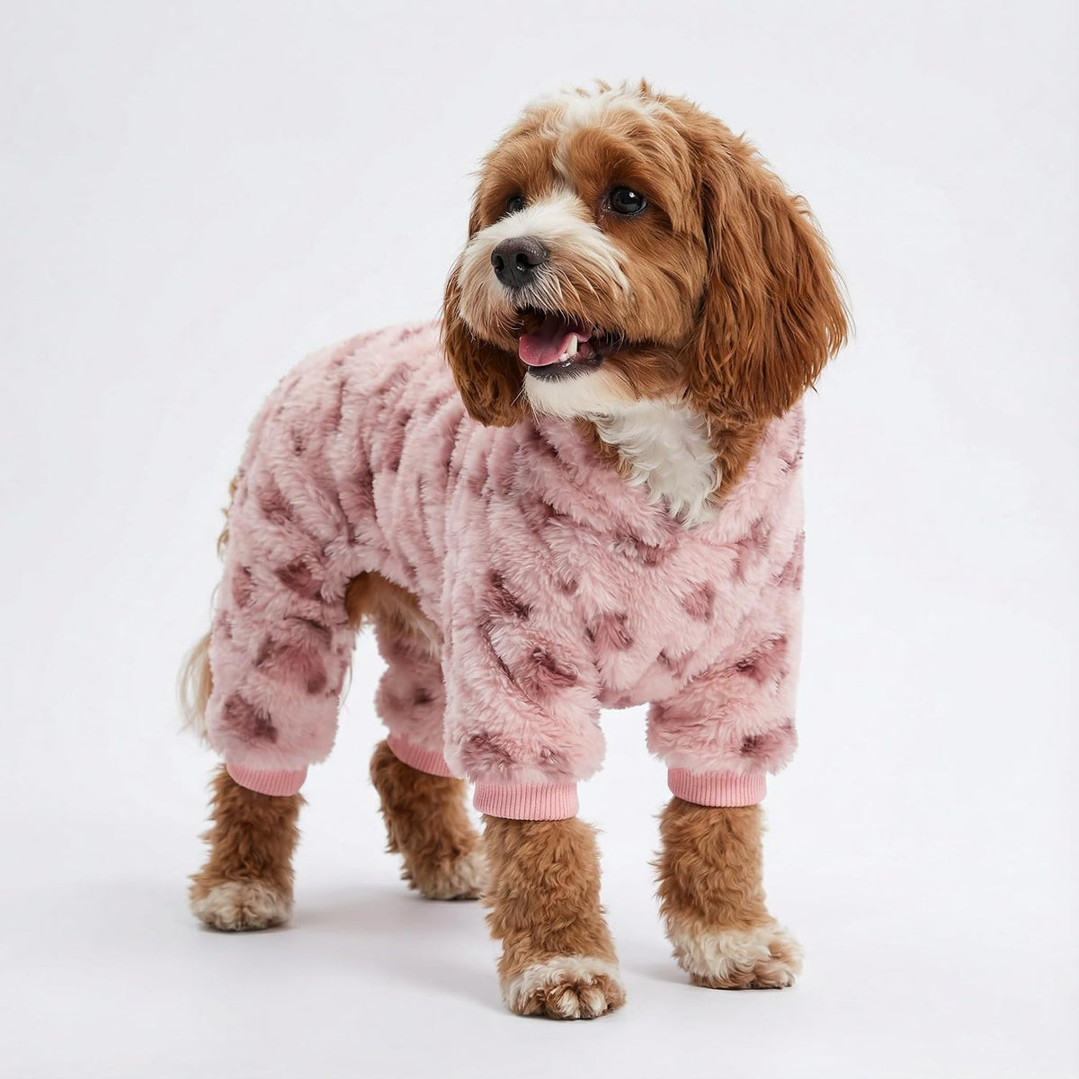 Fitwarm Collared Neck Plaid Dog Pajamas - Large / Leopard - image 3