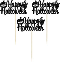 Gyufise Halloween baby shower cupcake toppers with Oh Baby ghost designs on picks - view 12