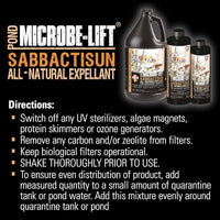 MICROBE-LIFT Sabbactisun Disease Treatment for Ponds and Outdoor Water Gardens, Disease Expellant for Pond Fish, 32 Fl Oz