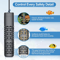 HiTauing Aquarium Heater, Upgraded 300W/500W Fish Tank Heater with Intelligent Leaving Water - 100W for 10-20 Gallon - image 4